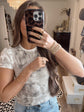 White Camo Top