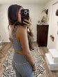 Black Gingham Athletic Set
