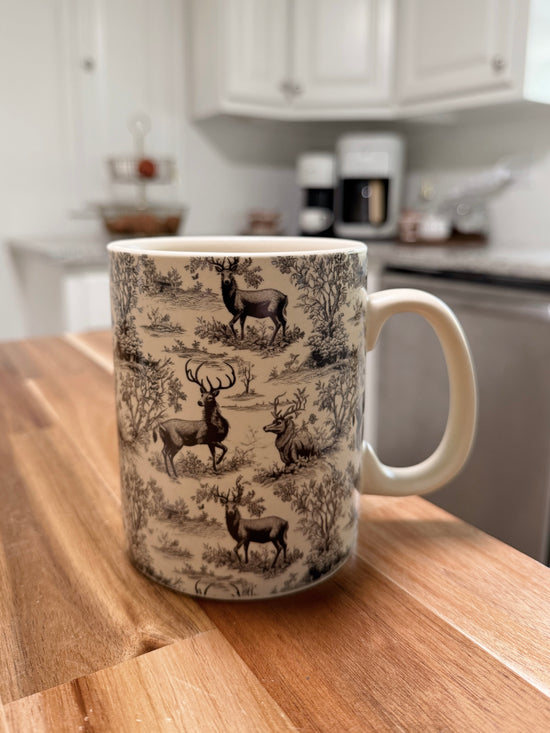 Black Toile Mug