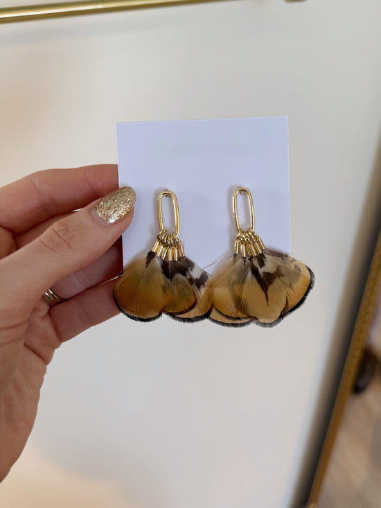 Quail Feather Earrings