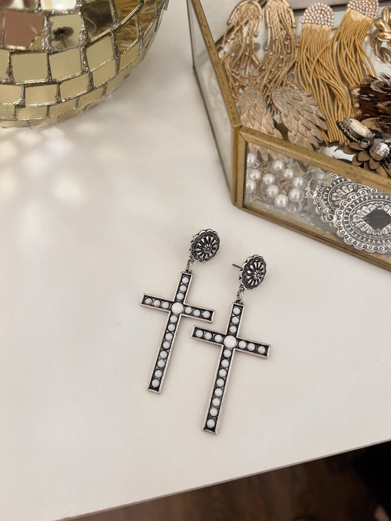 Western Cross Earring