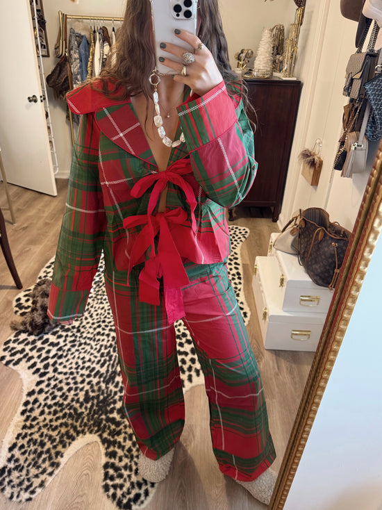 Plaid Pajama Set
