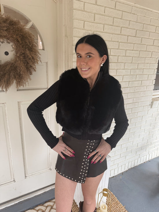 Fur Top - Black