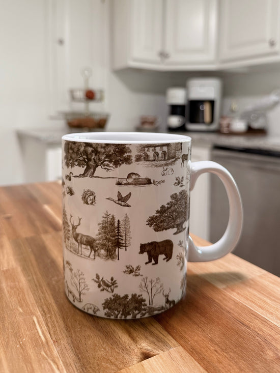 Brown Toile Mug
