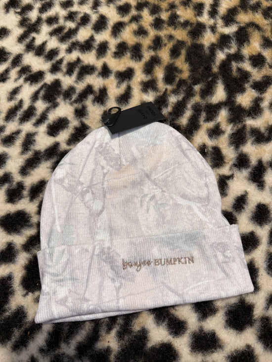 Boujee Bumpkin White Camo Beanie