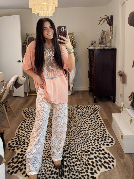 White Lace Pants