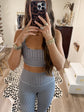 Black Gingham Athletic Set
