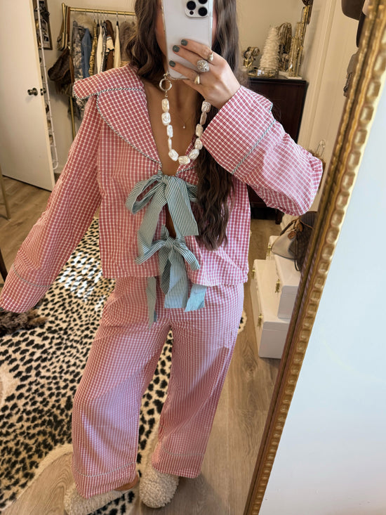Gingham Pajama Set