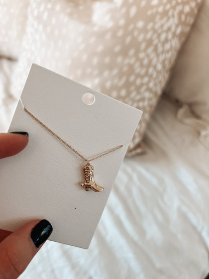 Cowgirl Boot Necklace