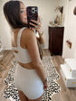 Beige Gingham Athletic Set