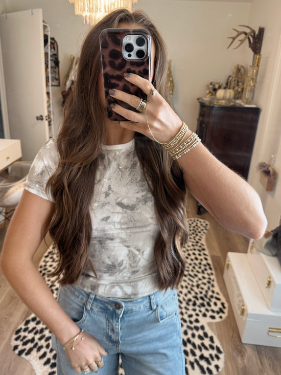 White Camo Top